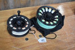 A Snowbee classic fly reel and a Vision Deep fly reel