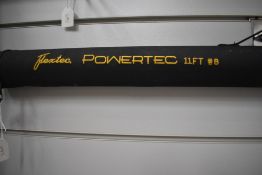 A flextec powertec 11ft #8 4pc graphite rod in sleeve with hard case