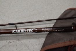 A 2pc Carbotec trout fly fishing rod in original sleeve