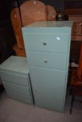 Two vintage painted cabinet/chests