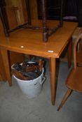 A vintage drawer leaf kitchen dining table