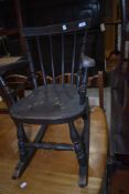 A 19th Century painted children's rocking chair