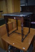 A Victorian stained frame occasional table having later marble effect formica top