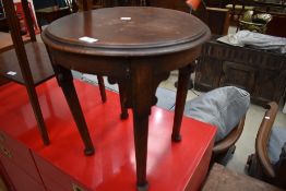 An early 20th Century stained frame occasional table, diameter approx. 42cm