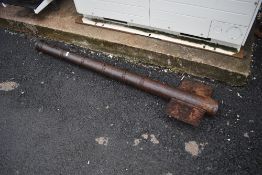 A vintage cast iron railway fence post from Fraserburgh railway branch line