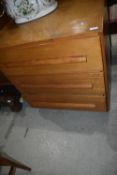 A vintage three drawer chest of large proportions
