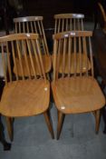 A set of Ercol style kitchen chairs