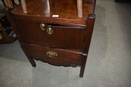 A Georgian mahogany night stand