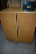 A beech laminate office cabinet, width approx. 87, depth 63cm