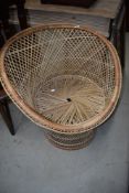 A vintage wicker chair