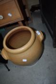 A crock style planter