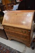 An Edwardian bleached mahogany bureau