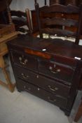 A 19th Century composite chest of two over two drawers, small proportions, approx dimensions W68 H69