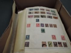 A box containing World Stamps, mint and used including Russia, USA, France and Colonies, Germany,