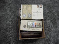 A collection of Coin & Medal Covers including Fifty Pence, One Pound, Two Pound, Five Pound