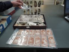 A collection of Film Stars, Actors, Actresses Cigarette Cards, manufactures include plain backs,