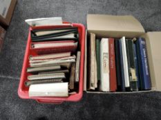 Two boxes of Commonwealth and World Stamps & Covers in albums and stock books including Australia,