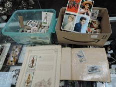 Two small boxes containing a quantity of Cigarette Cards, part sets and loose