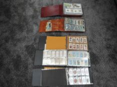 Five albums containing mainly Cigarette Cards, sets and part sets, Carreres, Godfrey Phillips,