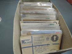 A box containing World Postal History, approx 250 items