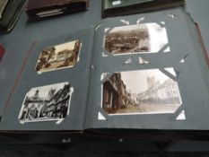 A vintage Postcard Album containing approx 160 Topographical cards, mainly black & white