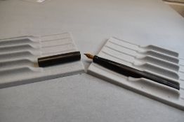 A Mabie Todd & co Swan Minor leverfill fountain pen in BHR , screw cap, with Swan No1 nib. Approx