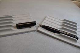 A BHR leverfill fountain pen with Platignum nib. Approx 13.6cm