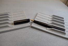 A Mabie Todd & co Swan Self Filler leverfill fountain pen in BHR (discoloured), screw cap, with Swan