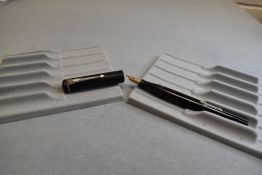 A Conway Stewart Scribe 336 leverfil fountain pen in black a Conway Stewart 1A nib. Approx 12.6cm