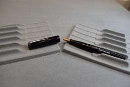 A Mabie Todd & Co Blackbird BB2/60 Self filler Leverfill fountain pen, in BHR with hooped