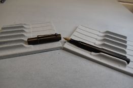 An Early British Burnham BHR leverfill fountain pen (slight discolour) having a Burnham 14k nib.