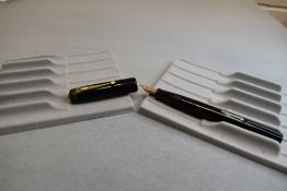 A Conway Stewart 475 leverfil fountain pen in black a Conway Stewart 14k nib. Approx 12.9cm