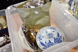 A selection of ceramics and collectable badges