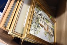 A selection of prints and original oils on board