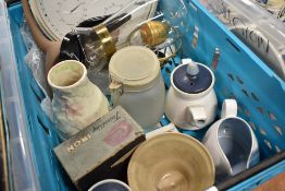 A selection of ceramics and glass wares including Pyrex coffee pot