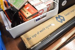 A selection of photographic equipment and two projection slides