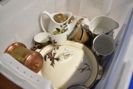 A selection of ceramics and glass wares including Midwinter tea service