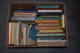 A collection of vintage dog books including getting to know dogs,sir Walters dogs,Thy servant dog
