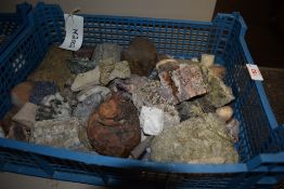 A selection of geological rock and mineral specimins