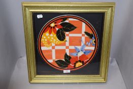 A modern Clarice Cliff Centenary Celebration plate ltd run no. 466 in the Blossom design with glazed