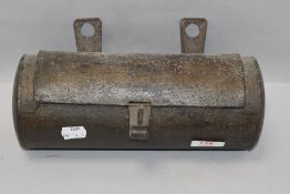A tin plated Victorian candle box or holder