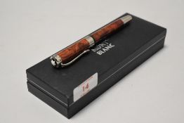 A desk top stationary ball point pen marked Mont Blanc Meisterstuck