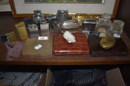 A good collection of early 20th and mid century cigarette lighters and cigar cases including Thorens