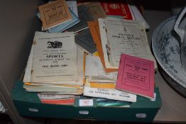 A large collection of sporting games and competition brochures and programmes including S.G.A, local