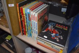 A collection of Eagle childrens annuals with similar Tiger and Lion annuals