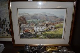 A full colour print after LS Lowry and a Judy Boyes print