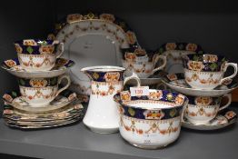 A late Victorian tea service decorated in an Imari pattern