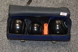 A modern set of Drakes Pride crown green bowls 2-10 high density Bias 2 full