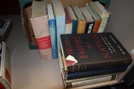 A selection of historical reference and text books including politics and economics