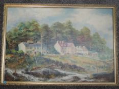 An oil painting on board, Terry, Ship Inn, coastal aspect, signed, 50 x 72cm, plus frame